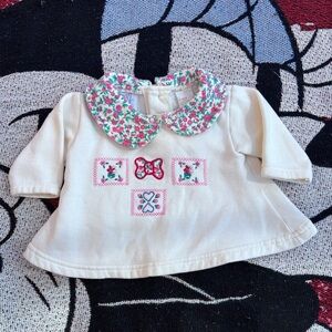 VINTAGE SMALL STEPS KIDS FLORAL COLLAR SWEATSHIRT COTTAGE CORE SIZE 3/6 MONTHS